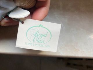 Angioletto in ceramica azzurro