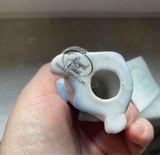 Angioletto in ceramica azzurro