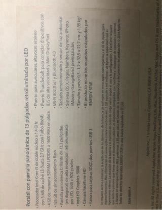 Macbook Air 13 2015 Plata