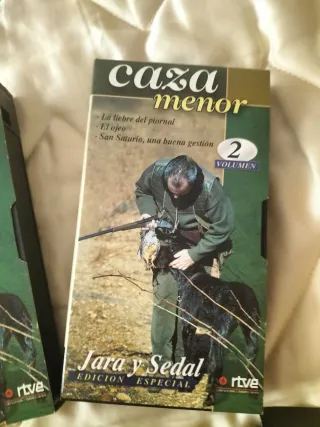 Lote 5 cintas VHS Caza Menor Jara y Sedal