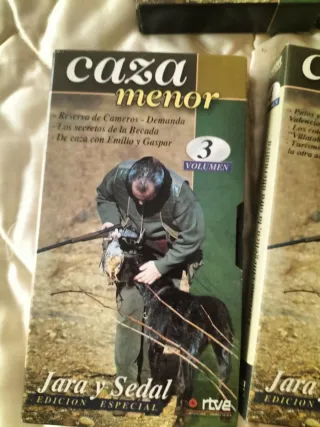 Lote 5 cintas VHS Caza Menor Jara y Sedal