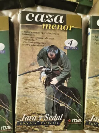 Lote 5 cintas VHS Caza Menor Jara y Sedal
