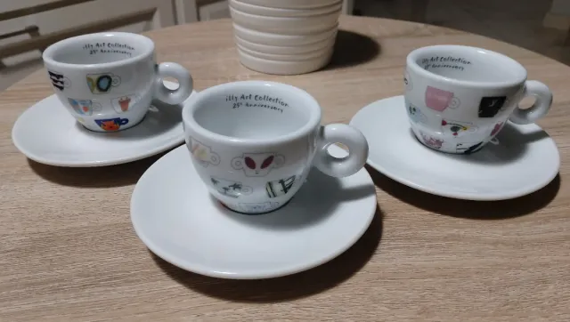 Set 3 Tazzine caffè espresso Illy Art Collection