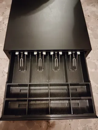 Cajón Portamonedas Negro con  2 Llaves