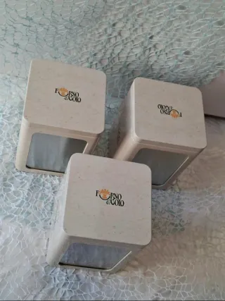 Set 3 portasalviettine metallo nuovi