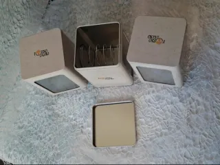 Set 3 portasalviettine metallo nuovi