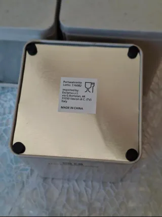 Set 3 portasalviettine metallo nuovi