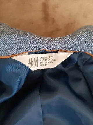 Giacca bimbo H&M azzurra 2 bottoni