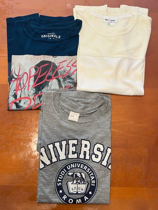 Lote 3 Camisetas Talla S Reebok Jack Jones Etc