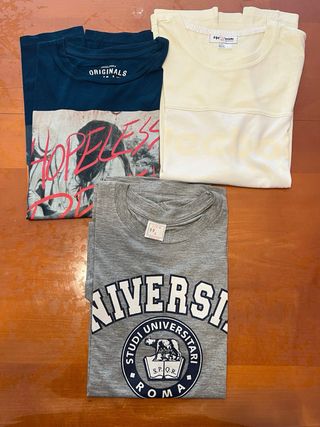 Lote 3 Camisetas Talla S Reebok Jack Jones Etc