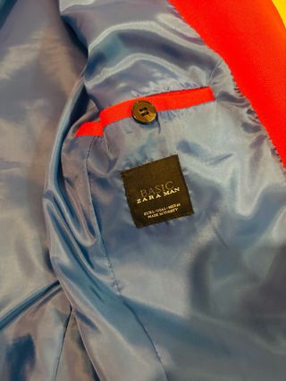 Americana Zara Man Roja Talla 40