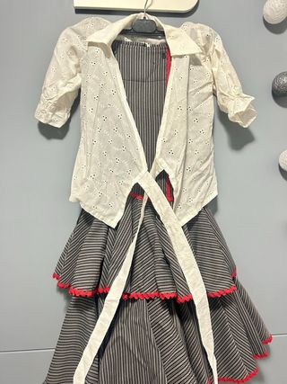 Traje de amazona niña (5 años)falda flamenca
