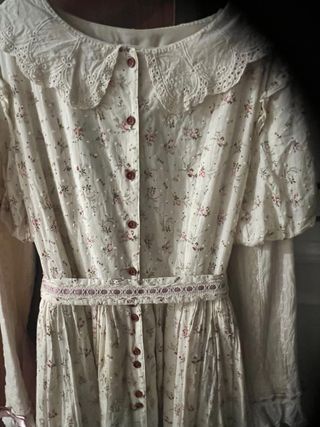 2 vestiti country floreali pizzo