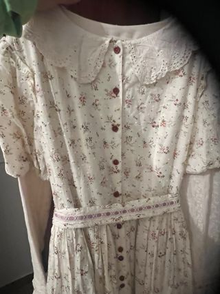 2 vestiti country floreali pizzo