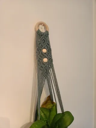 Colgador macramé para plantas