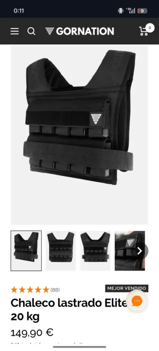 Chaleco lastre Gornation 20kg