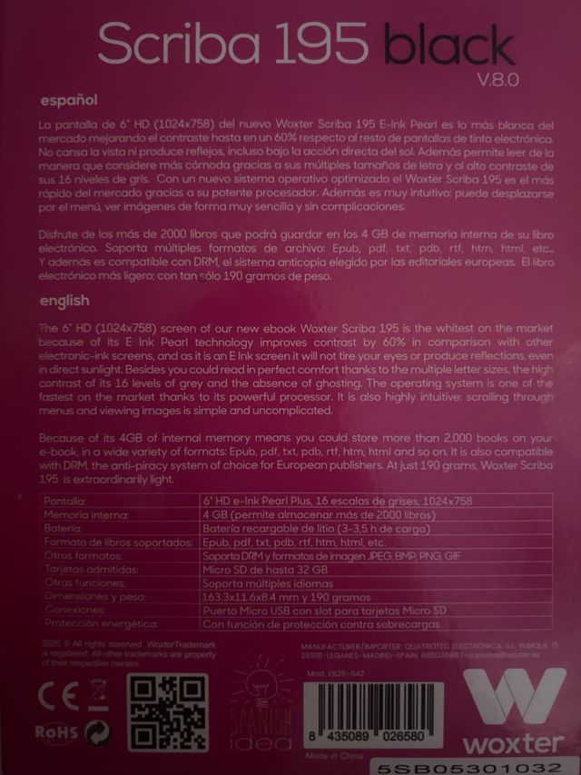 Ebook Woxter Scriba 195 Negro