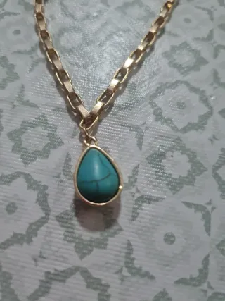 Conjunto Collar, Anillo y Pendientes Turquesa