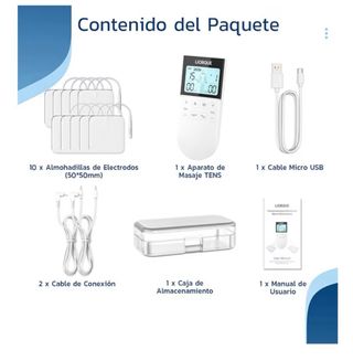 LIORQUE Electroestimulador TENS/EMS Blanco