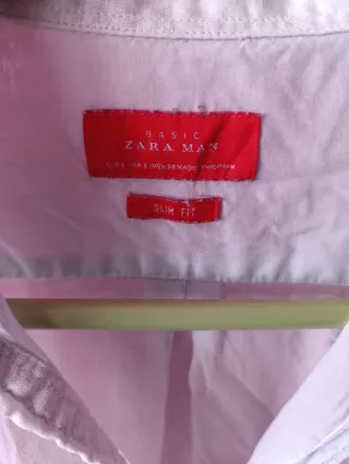 Camisa turquesa Zara Hombre