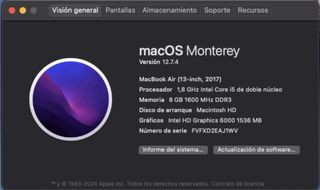 MacBook Air13” 2017 i5 8GB 500 SSD PLACA BASE NUEV