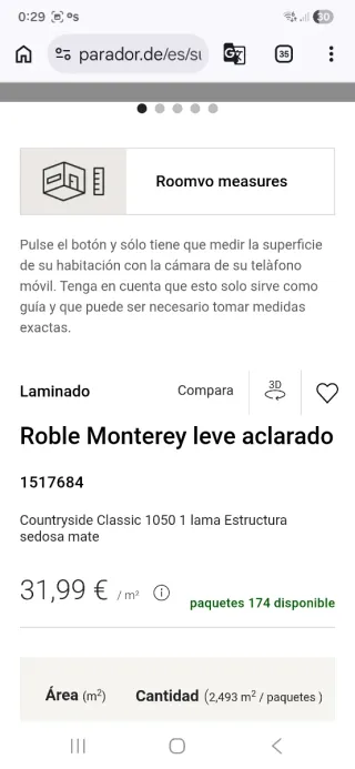 Tarima Parador Roble