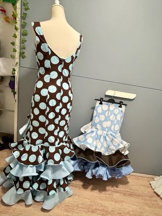 Conjunto Flamenca Madre e Hija Lunares