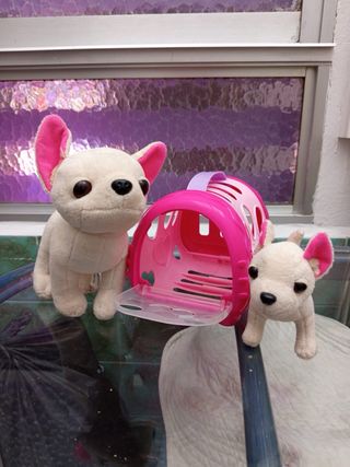 Lote de 2 peluches de perro Chihuahua