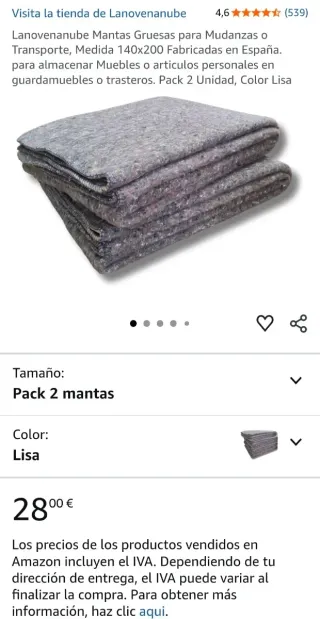 Manta protectora multiusos 1.5x2m NUEVA