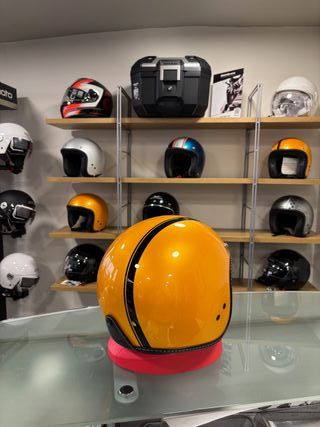 Casco Jet Moto Guzzi Amarillo