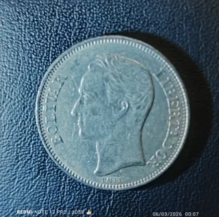 Moneda 2 Bolívares Venezuela 1967