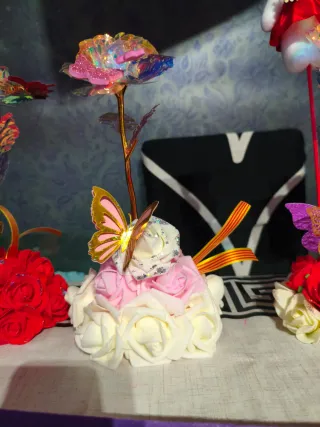 Rosas eternas decorativas