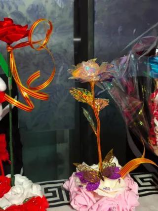 Rosas eternas decorativas