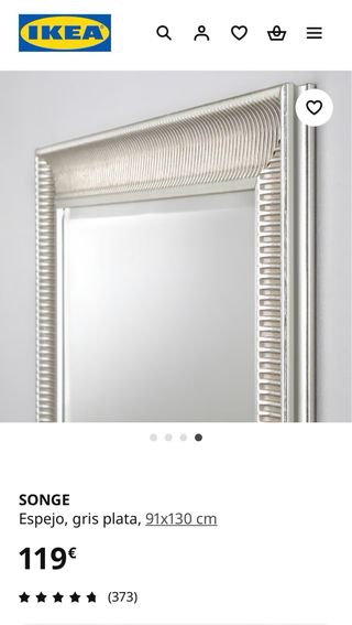 Espejo Ikea Marco Dorado/Plateado