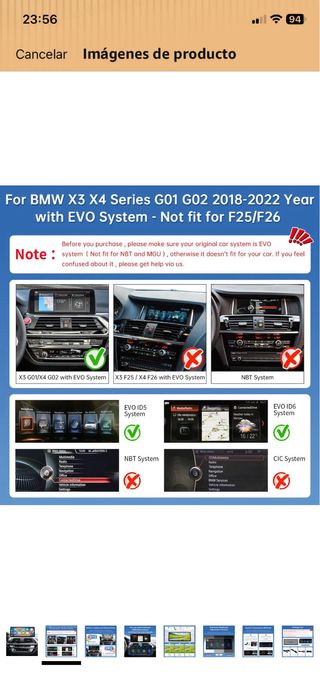 Pantalla BMW X3/X4 2018-2022 12.3” PANTALLON