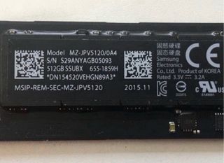 Disco SSD de 512GB/Macbook Air A1466/ProA1502