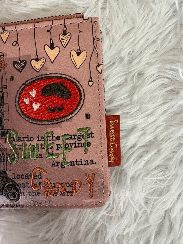Cartera Sweet Candy rosa con diseño París