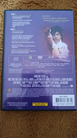 DVD Purple Rain Edición Especial 2 Discos