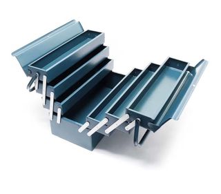 Caja de herramientas metálica plegable