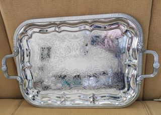 Bandeja Acero Grande Decorada