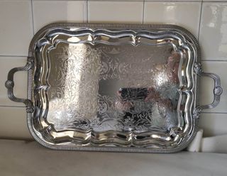 Bandeja Acero Grande Decorada