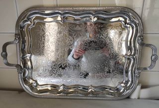 Bandeja Acero Grande Decorada