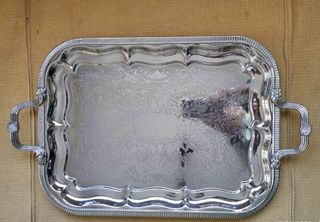 Bandeja Acero Grande Decorada