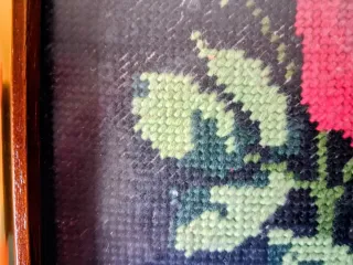 Pareja Cuadros Punto de Cruz Flores.