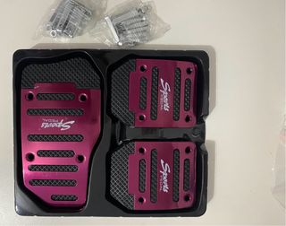 Pedales deportivos coche color fucsia