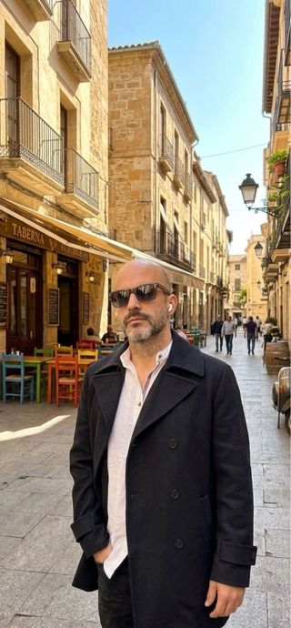 Abrigo Adolfo Dominguez Negro Talla 48