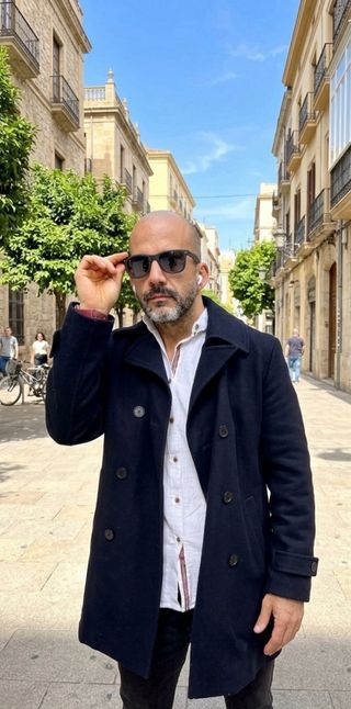 Abrigo Adolfo Dominguez Negro Talla 48