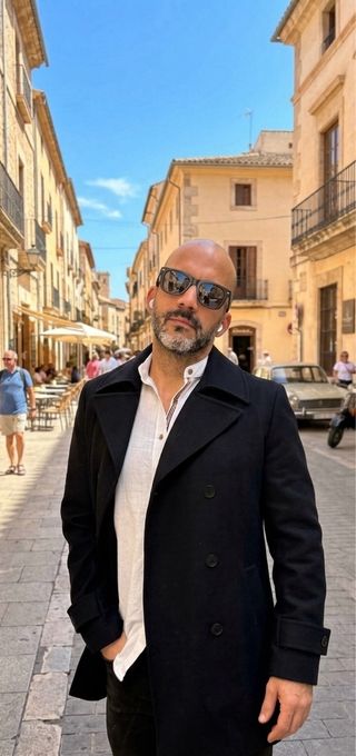 Abrigo Adolfo Dominguez Negro Talla 48