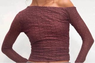 Top morado de manga larga