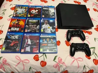 Consola PS4 Pro + 2 Mandos + 8 Juegos